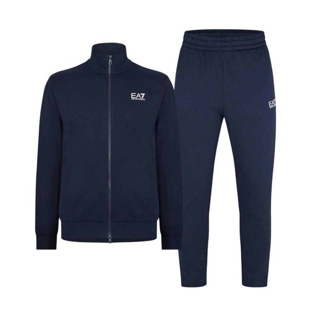 Emporio Armani EA7 Mens Cotton Blend Tracksuit Set / Navy